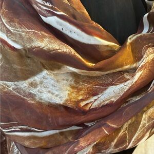 Eskandar silk shibori scarf.    hand rolled.